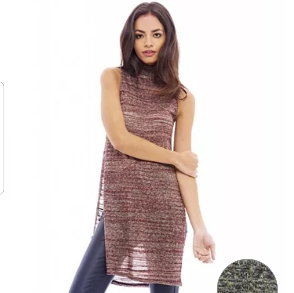 AX Paris Sparkle Tunic Mockneck